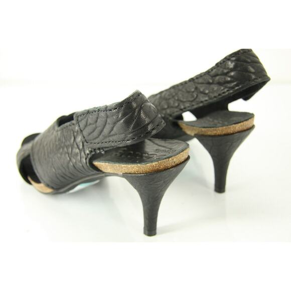 Pedro Garcia Black Leather Maggie Wide Strap Sandals - Picture 2 of 12